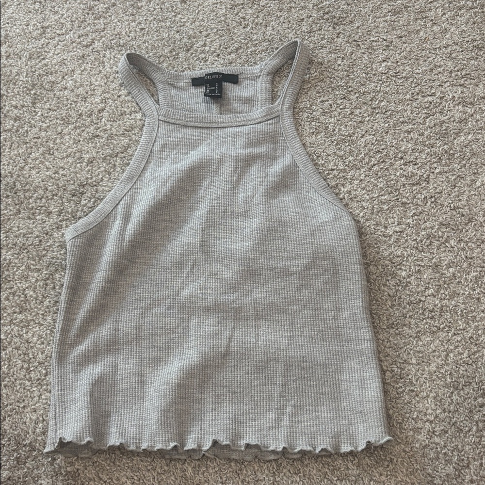 Forever 21 Light Gray Ribbed Tank